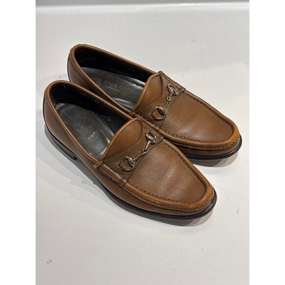 GUCCI Vintage Women’s Classic Horsebit Loafer Brown Leather Original Sole 5.5 B - Picture 1 of 8